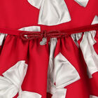 Girls Red Satin Bow Dress, 1, hi-res